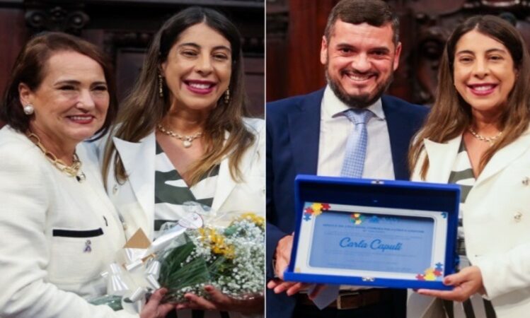 Carla Caputi recebe moção de congratulações e louvor da Alerj