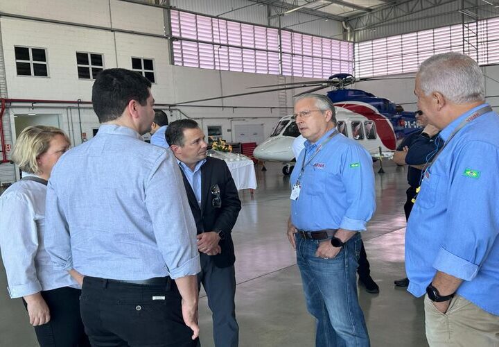 Heliporto Farol de São Tomé recebe visita internacional de executivos da Bristow