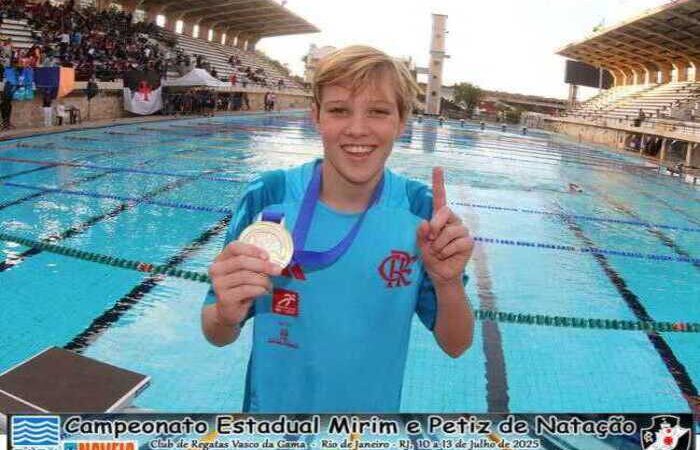 Lucca de Thuin é campeão nos 50m costas e no revezamento 4×50 medley