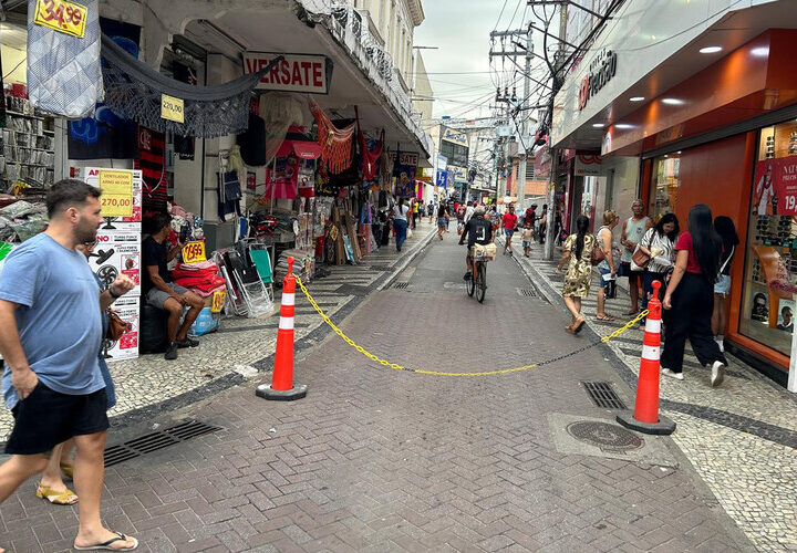 Campos: trecho da rua João Pessoa fechado para as compras até a véspera de Natal