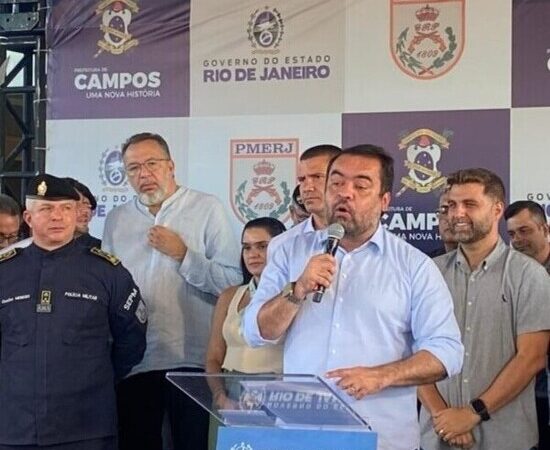 Castro lança em Campos mais um batalhão da PM e anuncia que vai recuperar ponte Barcelos Martins