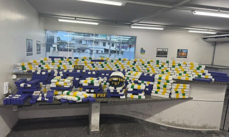 PRF apreende mais de 200 quilos de maconha em caminhão, em Campos