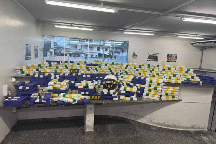 PRF apreende mais de 200 quilos de maconha em caminhão, em Campos