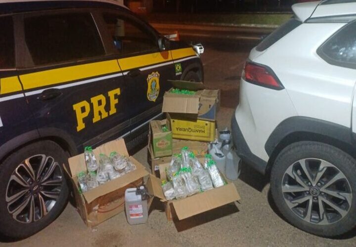 PRF apreende mais de mil frascos de lança-perfume na BR-101, em Campos