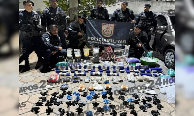 Polícia apreende 40 kg de maconha em tabletes em Goytacazes, Campos