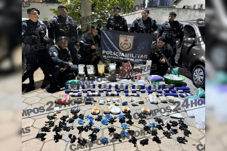 Polícia apreende 40 kg de maconha em tabletes em Goytacazes, Campos
